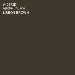 #40372D - Lisbon Brown Color Image
